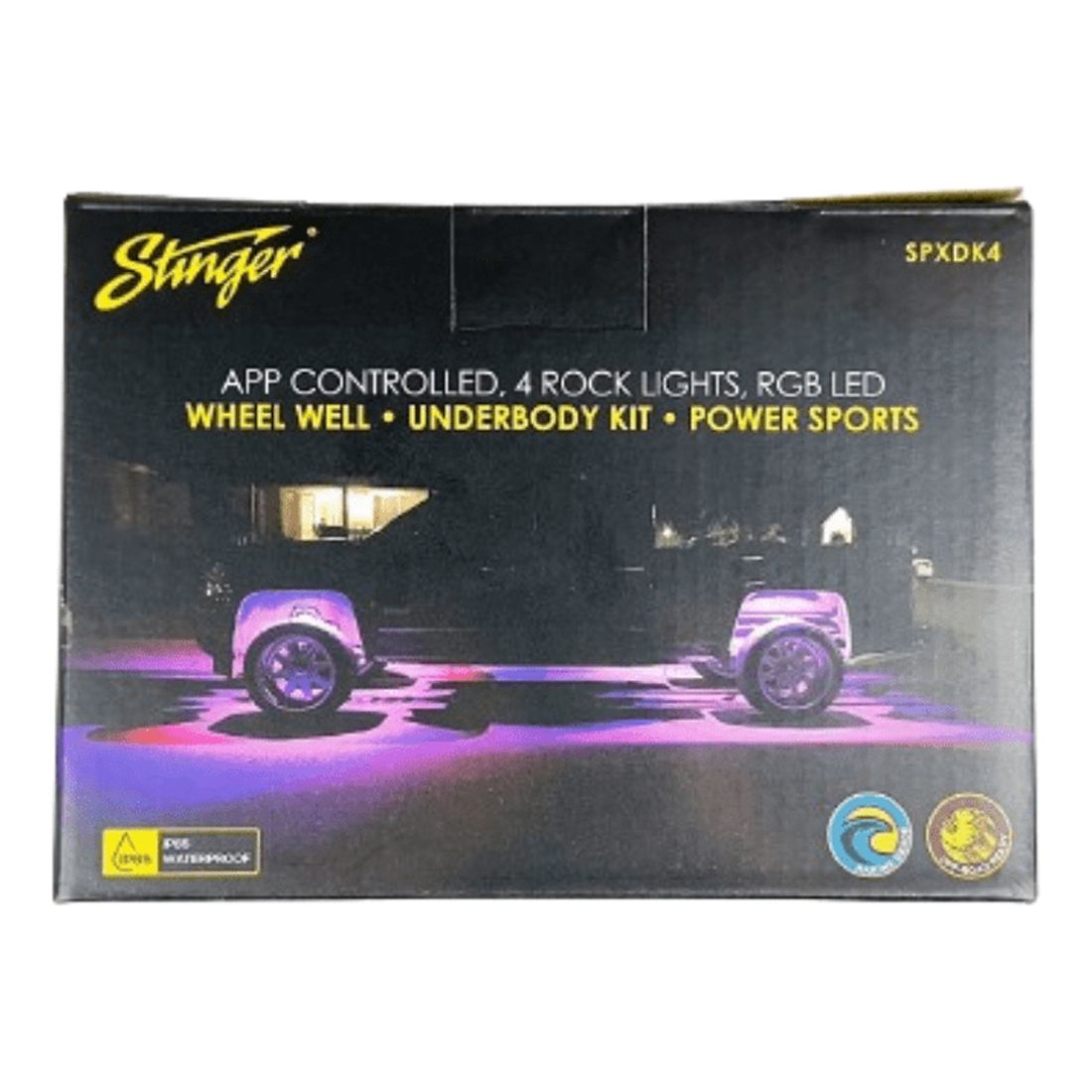 Stinger SPXDK4 Universal Underbody 4-Way Expandable Dynamic RGB Rock Light Kit