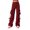 Red, variant on Women's Travel Pants Free Regular Fit Stretchy Cargo Pants Athletic Outdoor Sports Baggy Sweatpants