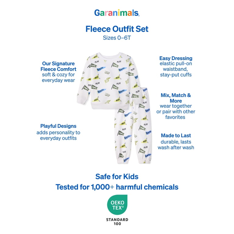 Garanimals Baby Boys Fleece Sweatshirt & Pant Set photo 6