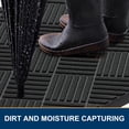 thumbnail image 3 of Buganda Door Mat Outside, Non Slip Rubber Doormat, Low Profile Dirt Trapper Welcome Mat, Heavy Duty Entrance Mat, 29.5"x17", Black, 3 of 7