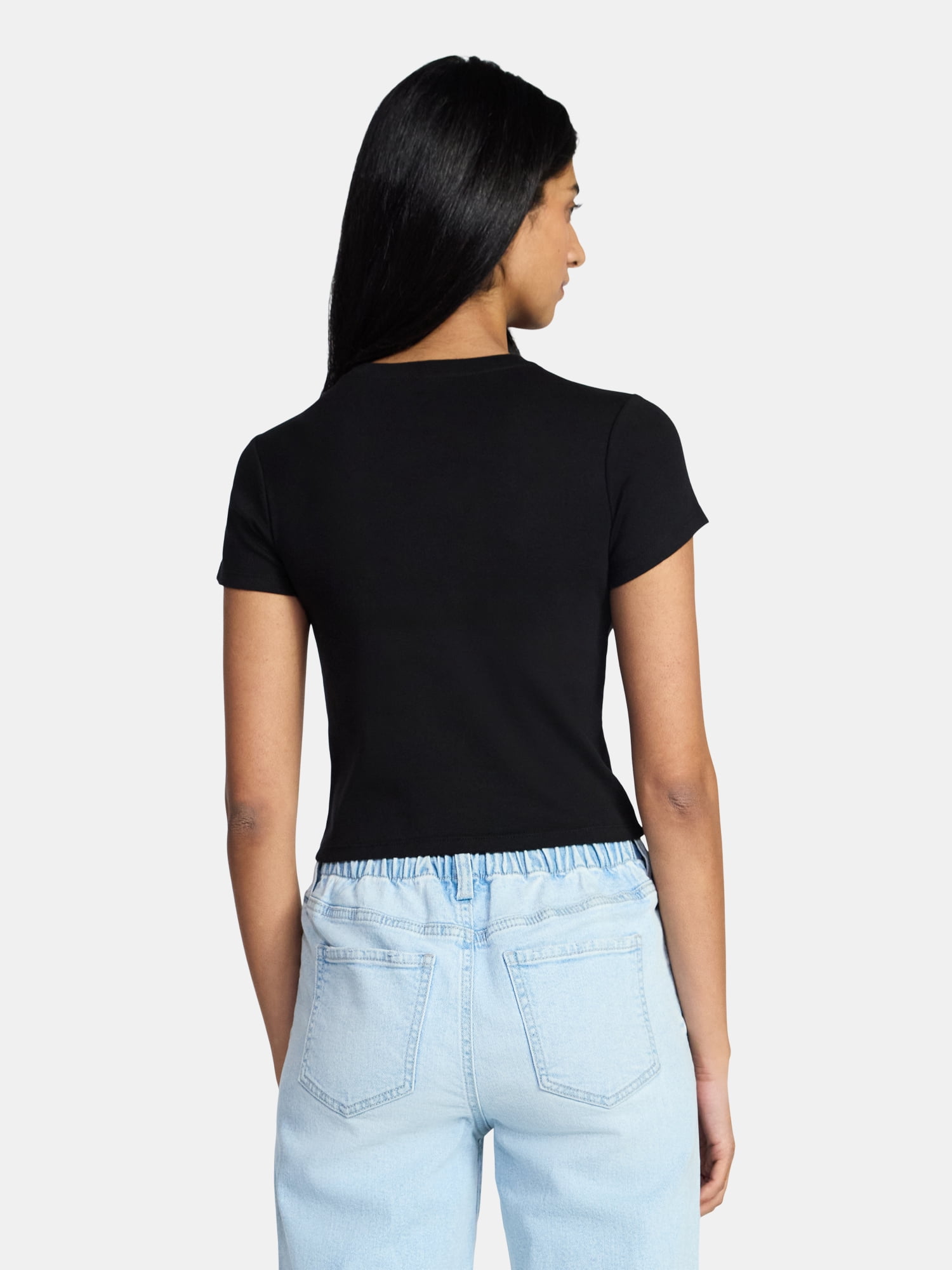This Is Who You Hurt Women's Graphic Cropped Baby Tee with Short Sleeves, Sizes XXS-XXL