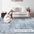 thumbnail image 5 of Area Rugs 6x9 Living Room: Washable Rug Modern Abstract Large Rugs Soft Non Slip Neutral Rug Stain Resistant Indoor Carpet for Bedroom Kitchen Dining Room Table Nursery Home Office Rugs(Blue,6'x9'), 5 of 16