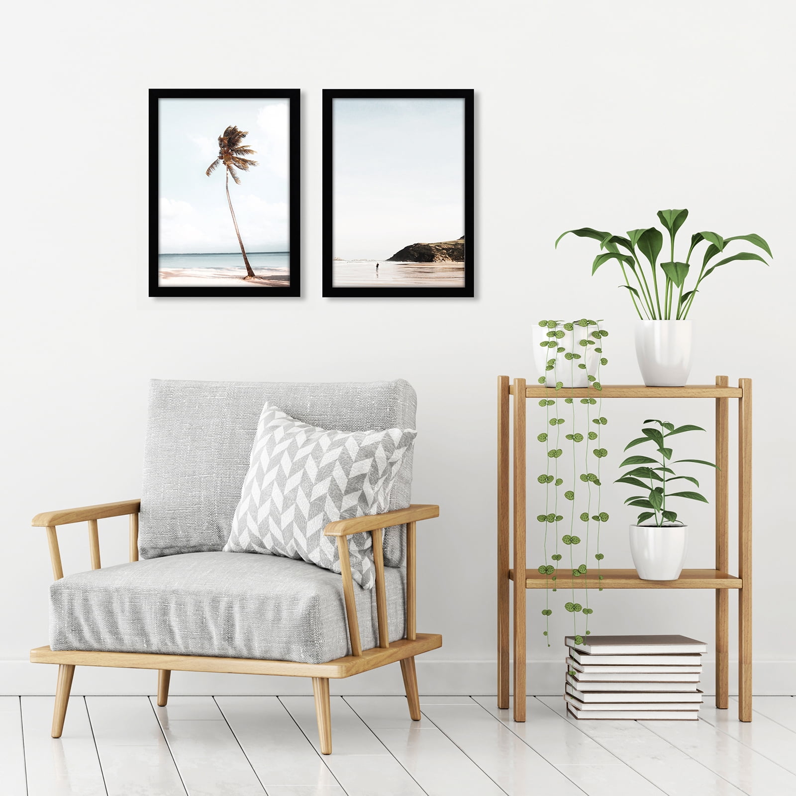 Americanflat 11.7x16.5 Poster Frame with Shatter-Resistant Glass 2 Pack horizontal vertical formats perfect - Black