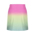 thumbnail image 5 of hotojiny Women's Satin Silky Mini Skirt Elastic High Waist Side Zipper Mini Short A-Line Skirt Fashion Gradation Party Flowy Skirts, 5 of 6