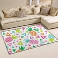 thumbnail image 2 of Coolnut Lightweight Non Slip Carpet Mats 60 x 39 inch (5'x 3'3"), Area Soft Rugs Floor Mat Rug Decoration for Kids Room Living Room Colorful Pineapple Triangle, 2 of 6