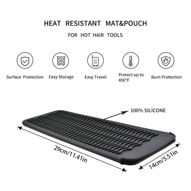 1 Pièce Tapis Résistant À La Chaleur Pour Le Stockage De Fer Plat/boucleur  En Silicone Portable, Tapis En Silicone Résistant À La Chaleur, Tapis De  Coiffure En Silicone Résistant À La Chaleur