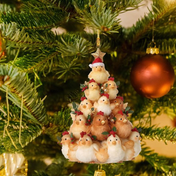 Adorno Colgante Navideño de Avión Acrílico | Adorno Plano y Ligero para Árbol de Navidad | Decoración Navideña Duradera para Colgar En Árboles, Coronas y Ventanas | Idea de Regalo Festivo de Temporad