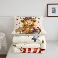 thumbnail image 5 of Manfei Kawaii Highland Cattle Queen Comforter Set,Cute Stars Floral Comforter Sets Queen,Brown Red,Light Gray Reversible,3 Pieces,1 Comforter and 2 Pillowcases, 5 of 7