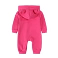 thumbnail image 3 of KAOOCXU Stylish Bodysuit For Infant Boy Long Sleeved Solid Color Hooded Crawlsuit Romper Jumpsuit Relaxed Fit Trendy Wear, 3 of 8