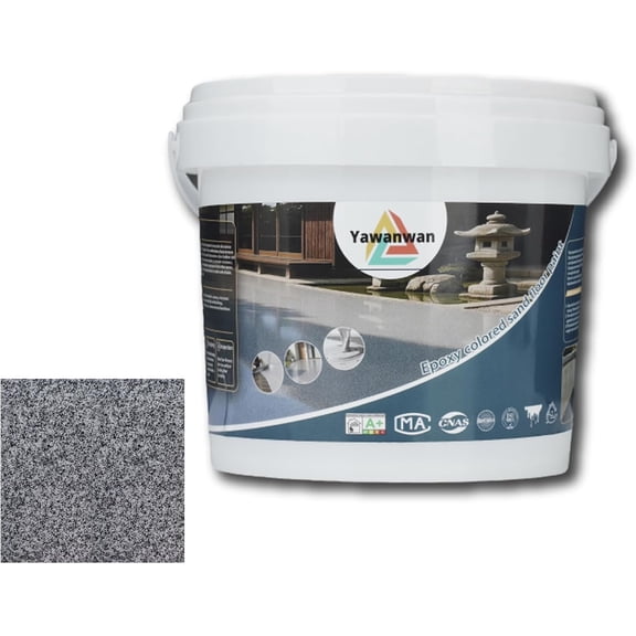 Self-Leveling Epoxy Floor Paint, Colored Sand Floor Coating, Non-Slip, Waterproof, Wear-Resistant, Indoor Outdoor Concrete Flat Surface Renovation Paint(35 Fl Oz,1KG)