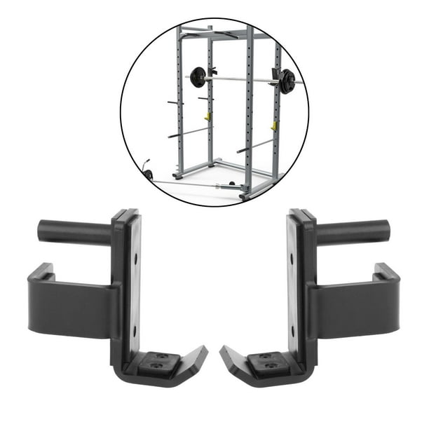 Steel Barbell J Hook Home Gym Exercise Machine 2x2/3x3 Cage Frame J Cups  Holder Hangers Attachment - 75x25mm 