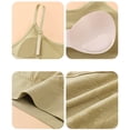 thumbnail image 5 of Women's Spaghetti Strap Cami Bra Adjustable Strap Seamless Comfortable Wireless Daily Bralette Yellow One Size, 5 of 8