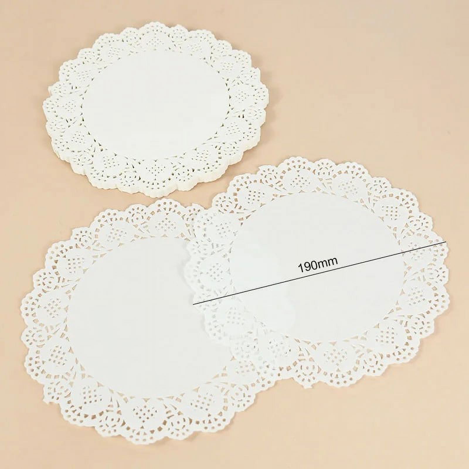 100Pcs Round Paper Lace Doilies Cake Placemat Party Wedding Baking ...