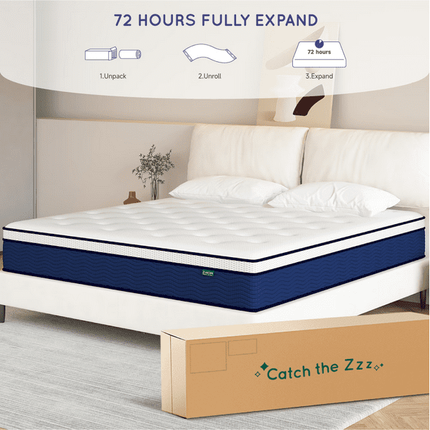 Z-HOM King Size 12-inch Gel Memory Foam Hybrid Mattress