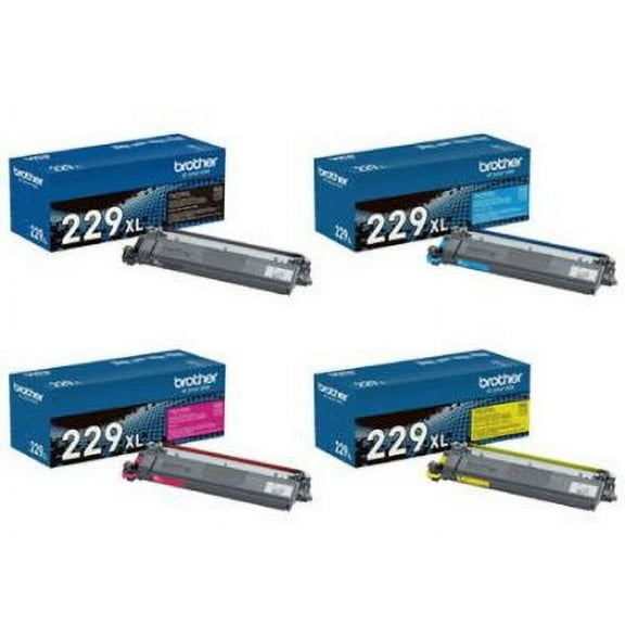 Brother TN229XL High-yield Black Cyan Yellow Magenta Toner Cartridge Set- 4PK