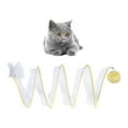 thumbnail image 2 of Folded Cat Tunnel Pet Interactive Toy Spring Toy Interactive Toy Durable Steel Wire Material Foldable Tubes Spiral Tunnel for Rabbits Kitty Yellow, 2 of 8