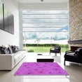 thumbnail image 7 of Ahgly Company Machine Washable Indoor Square Transitional Fuchsia or Magenta Purple Area Rugs, 4' Square, 7 of 7