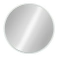 thumbnail image 2 of Kate and Laurel Travis Round Wood Wall Mirror, 21.6" Diameter, White, Modern Wall Décor Accent, 2 of 5
