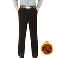 thumbnail image 1 of Puntoco Pantalones de pana con bolsillos y cremallera y cintura alta de color liso para hombre, 1 of 5