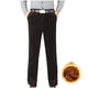 thumbnail image 1 of Pantalones largos para hombre, color liso, rectos, de tubo, con terciopelo, cintura alta, con cremallera y bolsillo, de pana, de poliéster., 1 of 5