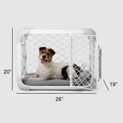 DIGGS Evolv Dog Crate, Safe, Durable Kennel with Removable Ceiling Panel and Modular, Ash, 23.3