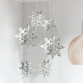 thumbnail image 6 of Shoreew 6 Pcs Christmas Snowflake Ornaments 3D Large Iridescent Paper Snowflakes Hanging Decoration for Winter Wonderland Christmas Party Holiday New Year Home Decor, 6 of 7