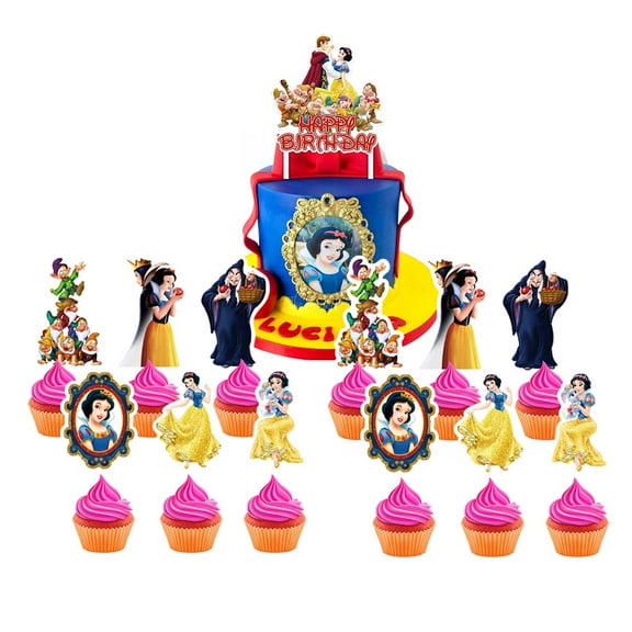 Princess Cake Topper CupcakeS Set Birthday Party Supplies Decoration Decor Kit