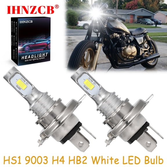 IHNZCB for Kawasaki KZ550 KZ700A KZ1300A/B - 2X HS1 9003 H4 HB2 LED Headlights Bulb 50W White YTB,Motorcycle Light,Y62