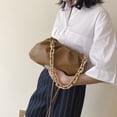 thumbnail image 2 of Sywqhk Bolso De Hombro Con Cadena Para Mujer, Bolso De Mano De Cuero Para Fiesta En La Nube (Marrón Claro) Sywqhk Para estrenar, 2 of 9