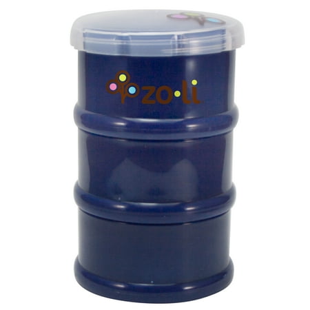 UPC: 0811153021152 | 3 Tier Snack Stack Snack Containers for Home and On-the-Go Twist Lock Containers in Navy | ZoLi PODS