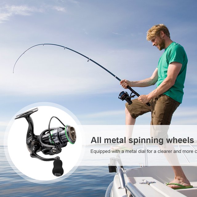 Carrete de pesca ligero totalmente metálico Serie 2000-7000 para pesca en mar Pesca de carpa