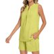 thumbnail image 1 of Camiseta de Manga Corta con Cuello en V para Mujeres con Pantalones Cortos de Bolsillo, Pantalones Casuales Y el Conjunto Superior para las Mujeres, 1 of 5