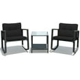 thumbnail image 1 of Patiojoy 3PCS Patio Rattan Wicker Chair Table Set Wicker Rattan Furniture Black, 1 of 8