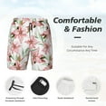 thumbnail image 5 of Fotbe Lilies Flowers Men’s Swim Trunks Quick Dry Swim Shorts Board Shorts with Mesh Lining-, 5 of 9