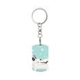 thumbnail image 2 of Uemuo French Bulldog Taking a Bath Pattern Rectangular Metal Keychain - Durable, Stylish, and Personalized Key Ring for Men and Women,Engraved Keychain,Gift Slim Sturdy Keychain, 2 of 7