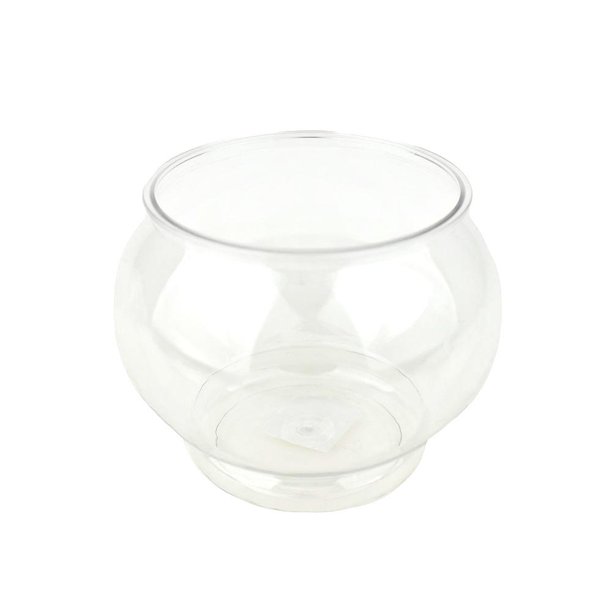 Plastic Fish Bowl Container, Clear, 41/2Inch