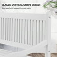 thumbnail image 6 of Ktaxon 50" Patio Outdoor Wood Bench, Garden Entryway Bench, Weather-Resistant  (White,800LBS), 6 of 10