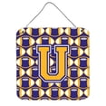 thumbnail image 1 of Letter U Football Purple & Gold Wall or Door Hanging Prints, 1 of 1