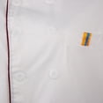 thumbnail image 2 of Uniforme de Chef Homme Femme Simple Boutonnage Manches Courtes Unisexe Manteau d'Uniforme de Chef L Rouge, 2 of 8