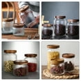 thumbnail image 2 of unbranded  Acacia Wood Glass Jar Food Containers Cookie Jars with Lids Restaurant for, 2 of 8