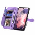 thumbnail image 3 of Dteck for Google Pixel 9A Case Wallet with Card Holder Slots & Zipper Pocket, Embossed PU Leather Flip Cover with Wrist Strap for Pixel 9A,Purple, 3 of 6