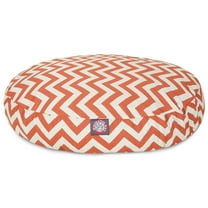 Majestic Pet | Chevron Round Pet Bed For Dogs, Removable Cover, Burnt Orange, Medium
