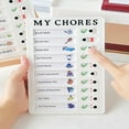 thumbnail image 1 of LNGOOR Portable Chore Chart Memo Board  To Do List Checklist Board Detachable Reusable Plastic DIY Message Home Travel Planning Reminder Chart, 1 of 7