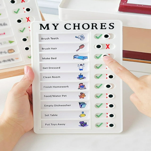 LNGOOR Portable Chore Chart Memo Board To Do List Checklist Board Detachable Reusable Plastic DIY Message Home Travel Planning Reminder Chart