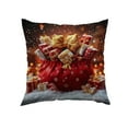 thumbnail image 2 of Funda de almohada navideña de 45 x 45 cm, decorativa, de tela suave y con cremallera oculta, para decoración del hogar. Funda de almohada corta de felpa., 2 of 6