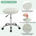thumbnail image 2 of Uxcell 2-Pack Fundas Redondas para Taburetes de Bar, para Fundas de Asiento de Patrón de Rayas de Poliéster de 12-14 Pulgadas con Bandas Elásticas [Gris Claro], 2 of 7