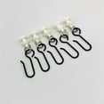 thumbnail image 4 of QZS Portable Black Drape Curtain Wire Hooks,60 pcs S-Shaped Metal Drape Pins,Reusable Shower Curtain Hooks for Bathroom,Shower, 4 of 6