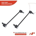thumbnail image 3 of A-Premium 4Pcs Front Suspension Kit Lower Control Arm and Ball Joint Assembly Sway Bar Link Compatible with Nissan Sentra 2007-2012 2.0L 2.5L, 3 of 9