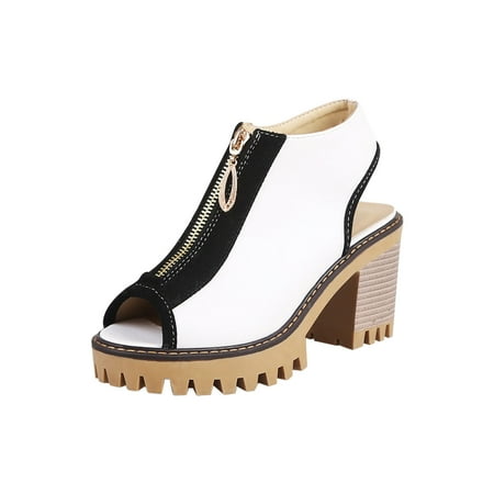 

jsaierl Fashion Frosted Cloth Faux Leather High Heels Ladies Sandals Size 35-43