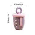 thumbnail image 3 of Vaso para fruta para llevar con doble desagüe y tenedor incorporado | Envase ligero para ensaladas y preparación de comidas | Vaso portátil para el almuerzo en el trabajo o la escuela, 3 of 6